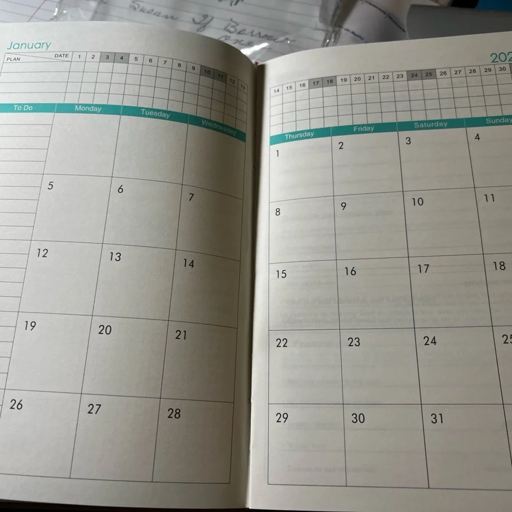 PLANNER 2026 DAILY/MONTHLY PLANNER PURPLE & TAN BRAND NEW FOUND ONE I LIKED MORE